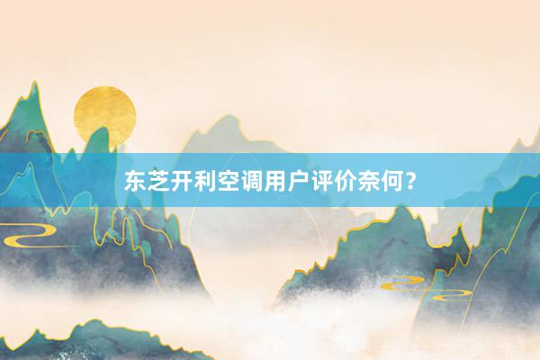 东芝开利空调用户评价奈何？